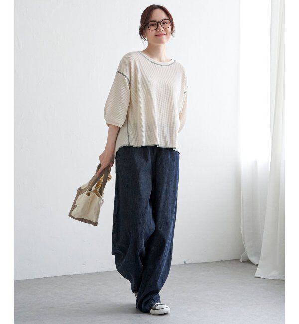 Lbc with Life「ワッフルカラーステッチプルオーバー」|その他|