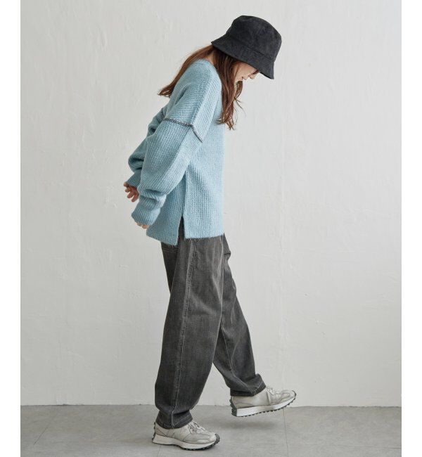 Lbc with Life「配色ステッチ畦ニットプルオーバー」|カーディガン|