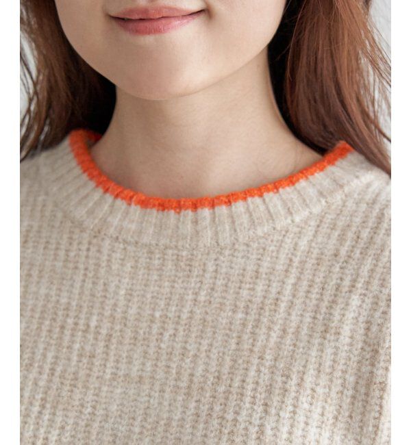 Lbc with Life「配色ステッチ畦ニットプルオーバー」|カーディガン|