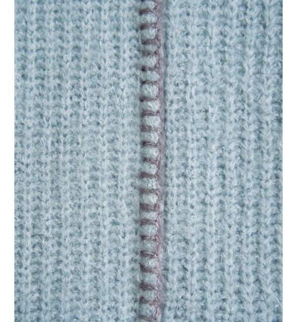 Lbc with Life「配色ステッチ畦ニットプルオーバー」|カーディガン|