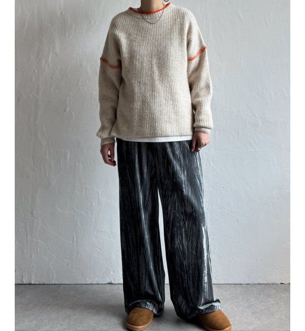 Lbc with Life「クラッシュベロアイージーパンツ」|その他|グレー