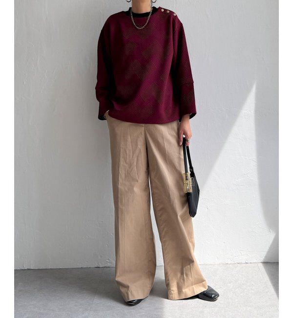 Lbc with Life「幾何学ジャカード袖パフプルオーバー」|その他|