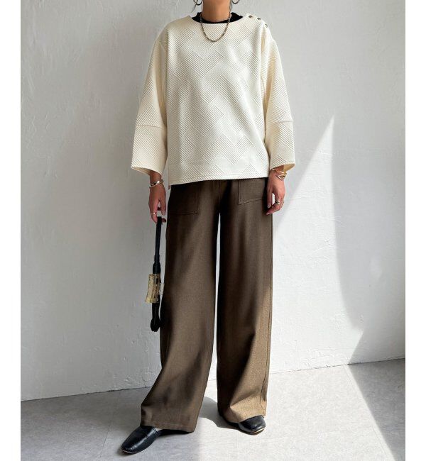 Lbc with Life「幾何学ジャカード袖パフプルオーバー」|その他|