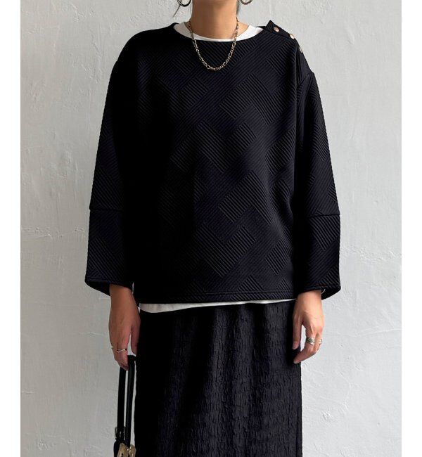 Lbc with Life「幾何学ジャカード袖パフプルオーバー」|その他|