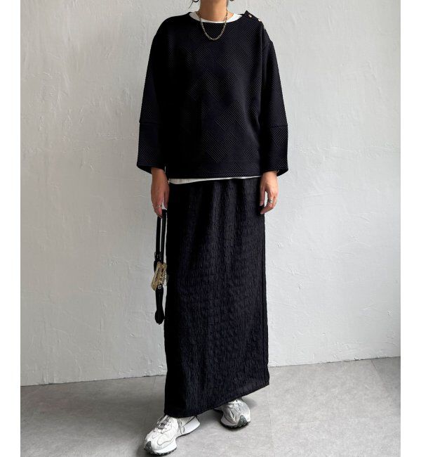 Lbc with Life「幾何学ジャカード袖パフプルオーバー」|その他|