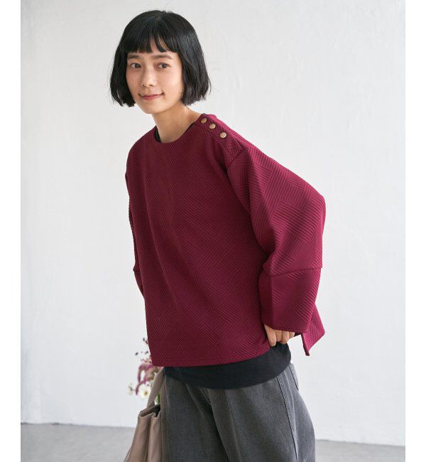 Lbc with Life「幾何学ジャカード袖パフプルオーバー」|その他|