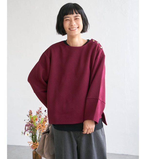 Lbc with Life「幾何学ジャカード袖パフプルオーバー」|その他|