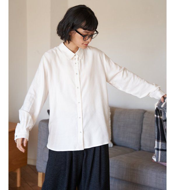 Lbc with Life「綿レーヨンメタルボタンシャツ」|シャツ・ブラウス|