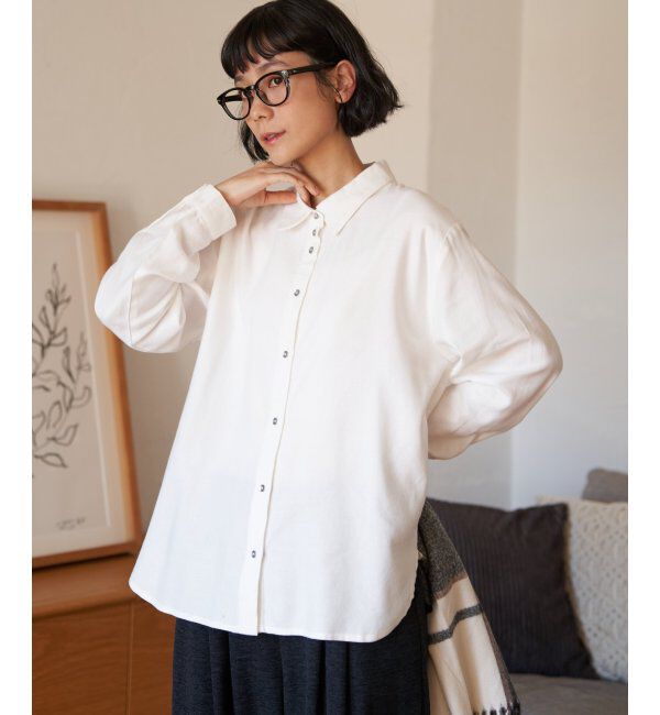 Lbc with Life「綿レーヨンメタルボタンシャツ」|シャツ・ブラウス|