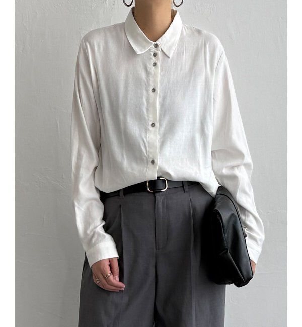 Lbc with Life「綿レーヨンメタルボタンシャツ」|シャツ・ブラウス|