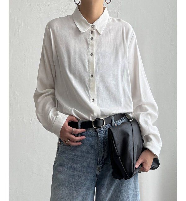 Lbc with Life「綿レーヨンメタルボタンシャツ」|シャツ・ブラウス|