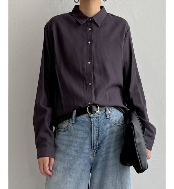 Lbc with Life「綿レーヨンメタルボタンシャツ」|シャツ・ブラウス|