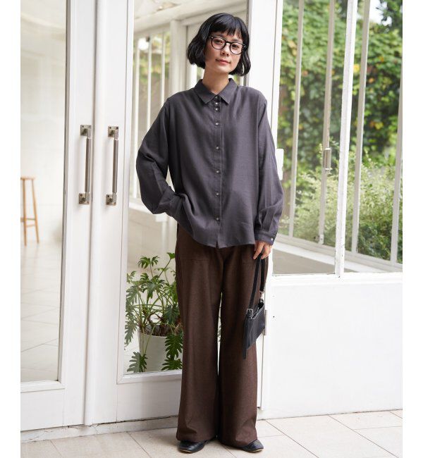 Lbc with Life「綿レーヨンメタルボタンシャツ」|シャツ・ブラウス|