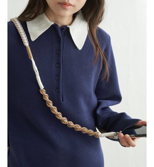 VENCE share style「配色ロープストラップ」|ネックレス|ベージュ