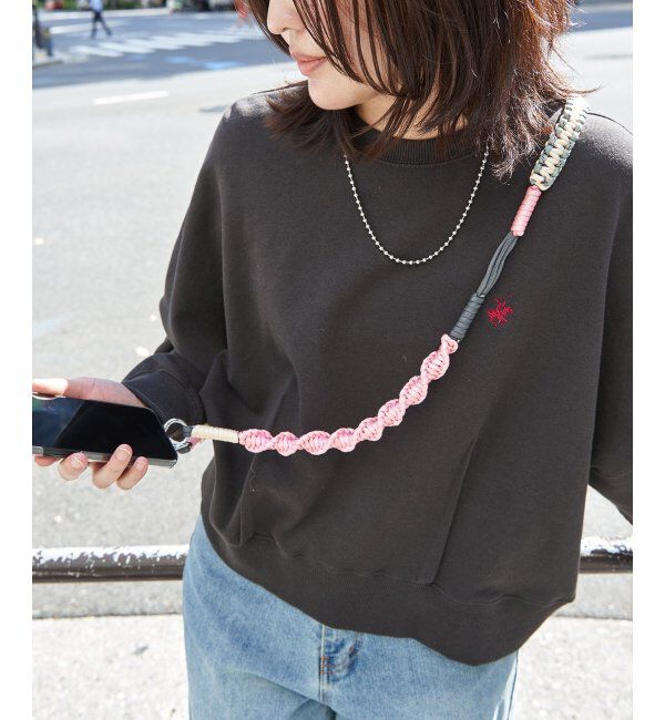 VENCE share style「配色ロープストラップ」|ネックレス|ピンク