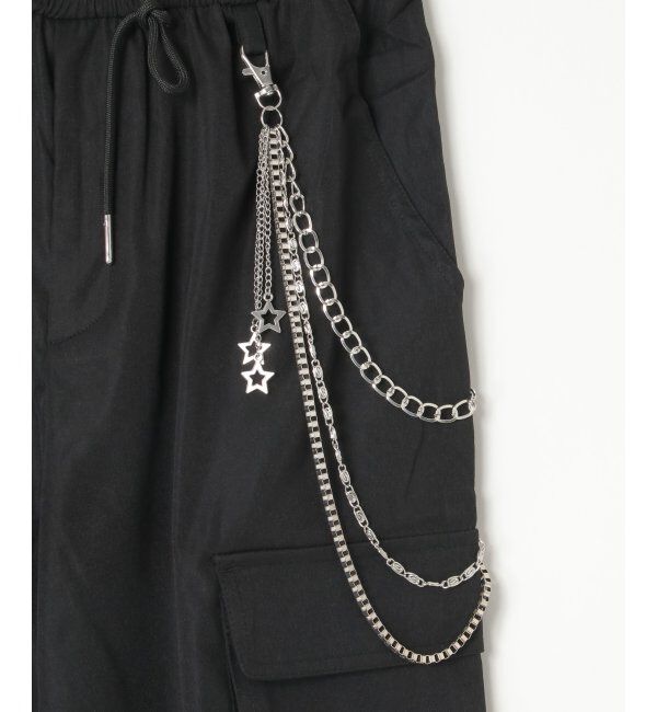 VENCE share style「チェーン付きカーゴパンツ」|デニム|