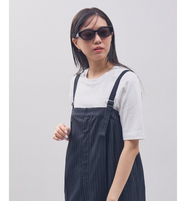  「Zoff｜STUDIO SEVEN｜オーバル型 サングラス 横長｜カラーレンズ｜紫外線防止 UVカット」|サングラス|ブラック