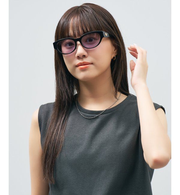  「Zoff｜STUDIO SEVEN｜オーバル型 サングラス 横長｜カラーレンズ｜紫外線防止 UVカット」|サングラス|