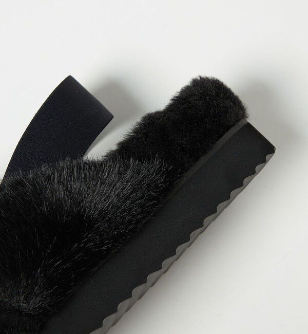 UNITED ARROWS「フェイクファークロス ビジュー サンダル」|サンダル|