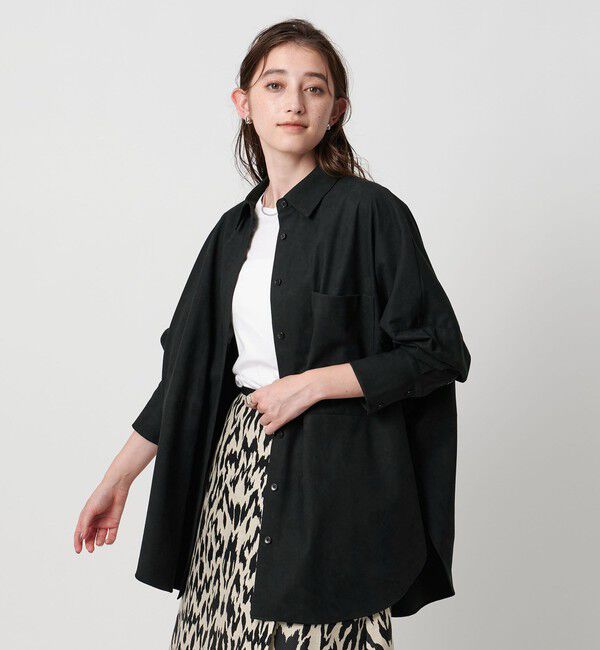 UNITED ARROWS「＜SACRA＞スエードライク ポケット シャツ」|シャツ・ブラウス|