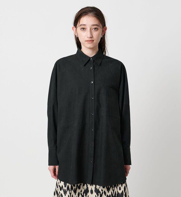 UNITED ARROWS「＜SACRA＞スエードライク ポケット シャツ」|シャツ・ブラウス|