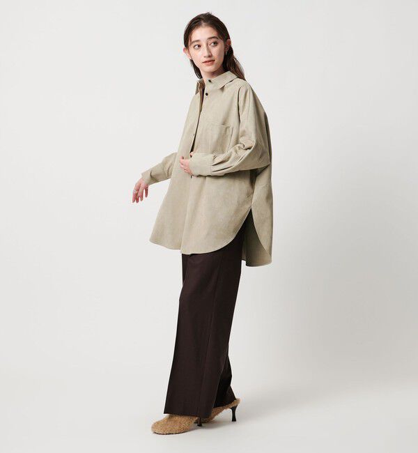 UNITED ARROWS「＜SACRA＞スエードライク ポケット シャツ」|シャツ・ブラウス|