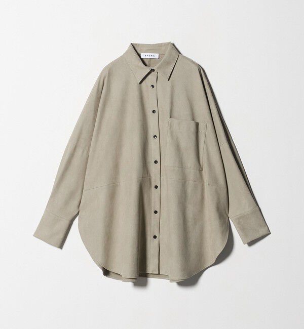 UNITED ARROWS「＜SACRA＞スエードライク ポケット シャツ」|シャツ・ブラウス|