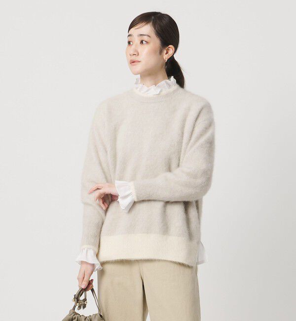 UNITED ARROWS「フォックスカシミヤ バイカラー クルーネックニット」|ニット・セーター|その他9