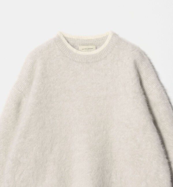 UNITED ARROWS「フォックスカシミヤ バイカラー クルーネックニット」|ニット・セーター|