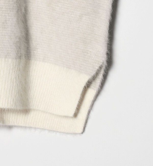 UNITED ARROWS「フォックスカシミヤ バイカラー クルーネックニット」|ニット・セーター|