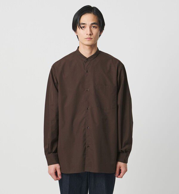 UNITED ARROWS「カリビアーナミルズ ポプリン バンドカラーシャツ」|シャツ・ブラウス|