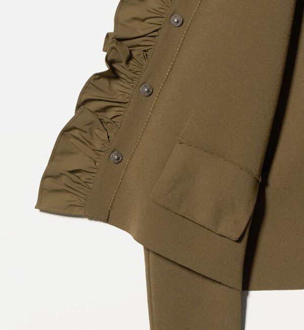 UNITED ARROWS green label relaxing「フロント フリル ニット カーディガン」|カーディガン|