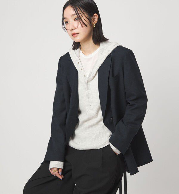 UNITED ARROWS green label relaxing「【WEB限定】＜at ease＞ワッフル フード ロングスリーブ カットソー」|Tシャツ・カットソー|NATURAL