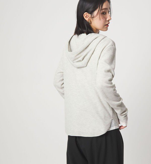 UNITED ARROWS green label relaxing「【WEB限定】＜at ease＞ワッフル フード ロングスリーブ カットソー」|Tシャツ・カットソー|