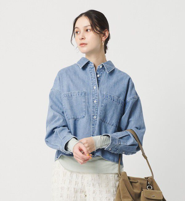 BEAUTY&YOUTH UNITED ARROWS「【WEB限定】ショート デニムシャツ」|シャツ・ブラウス|