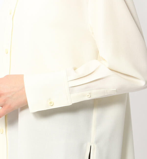 CABaN「 ウールツイル ハイネックロングシャツ」|シャツ・ブラウス|
