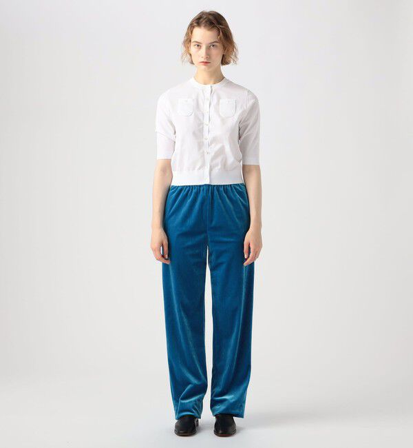 CABaN「ソフトベロア セミワイドパンツ」|チノ|