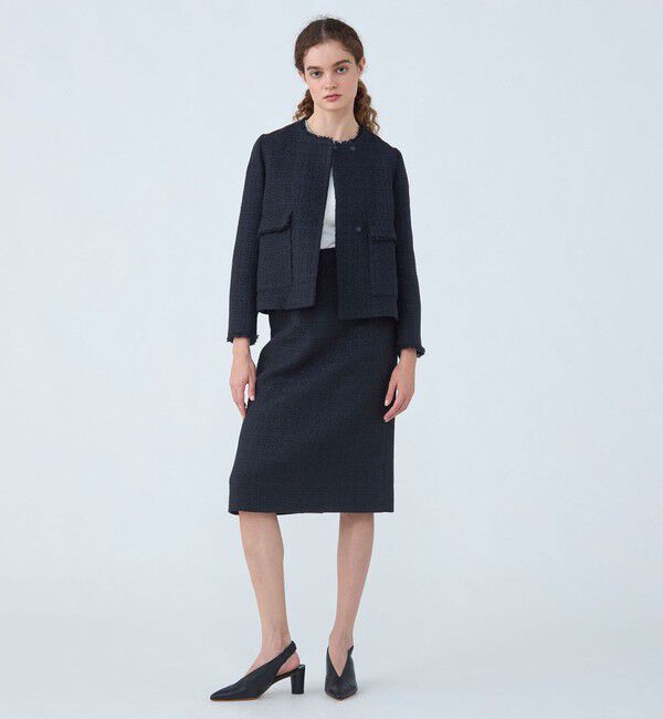 ラメミックスツイード セミダブルクルージャケット（Ballsey）｜ルミネ