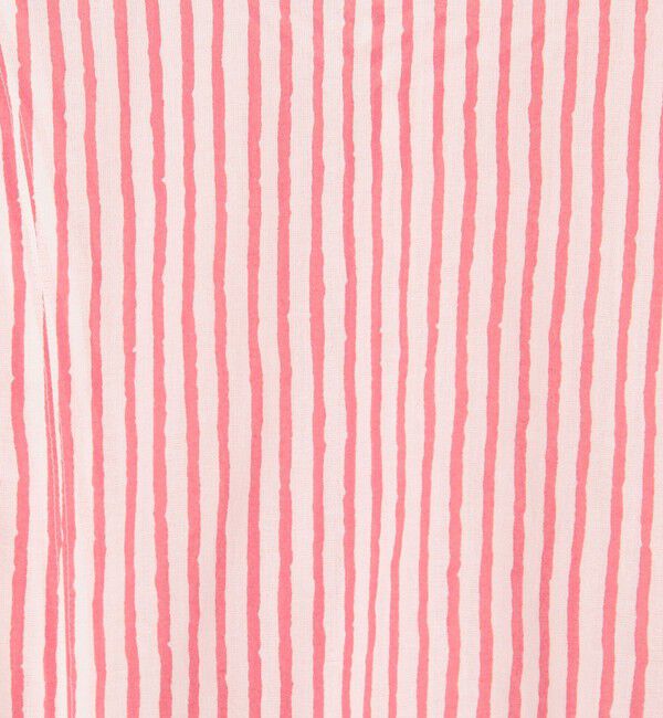 SOULEIADO「コットンボイルプリント バイカラーAラインブラウス」|シャツ・ブラウス|