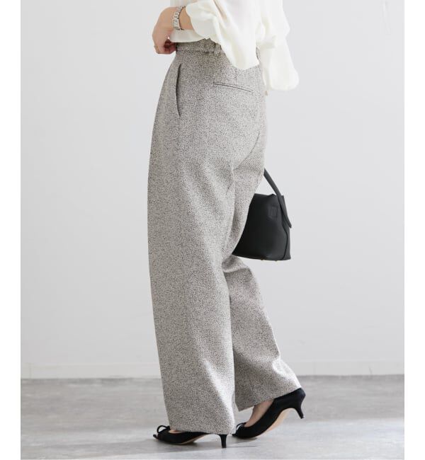 IENA「&NAVY ツイーディーパンツ」|スラックス|