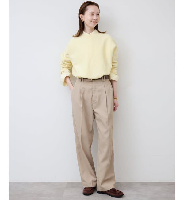 SLOBE IENA「《セットアップ対応可/追加》コットンダブルフェイスプルオーバー」|ニット・セーター|