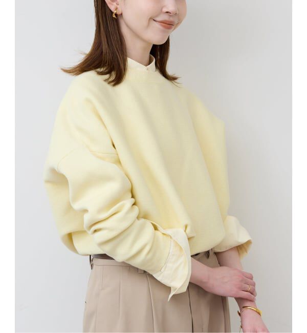 SLOBE IENA「《セットアップ対応可/追加》コットンダブルフェイスプルオーバー」|ニット・セーター|