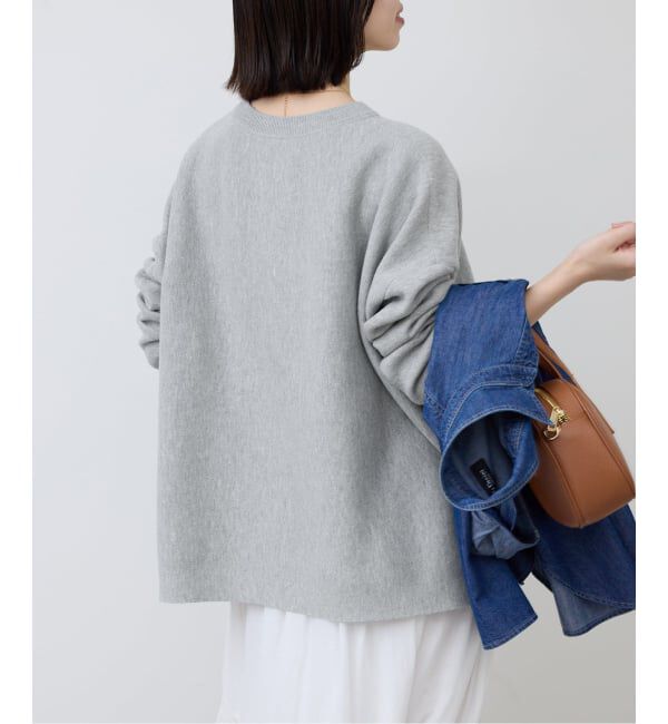 SLOBE IENA「《セットアップ対応可/追加》コットンダブルフェイスプルオーバー」|ニット・セーター|