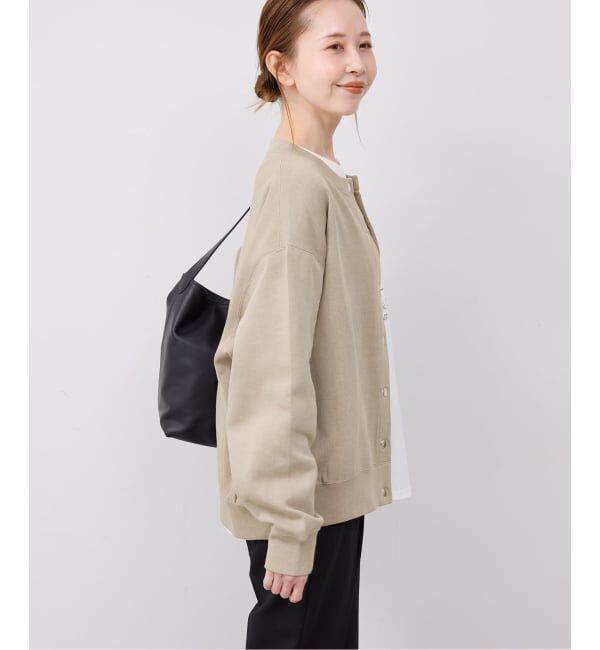 SLOBE IENA「《追加》ダブルフェイスジャージースナップカーディガン」|カーディガン|