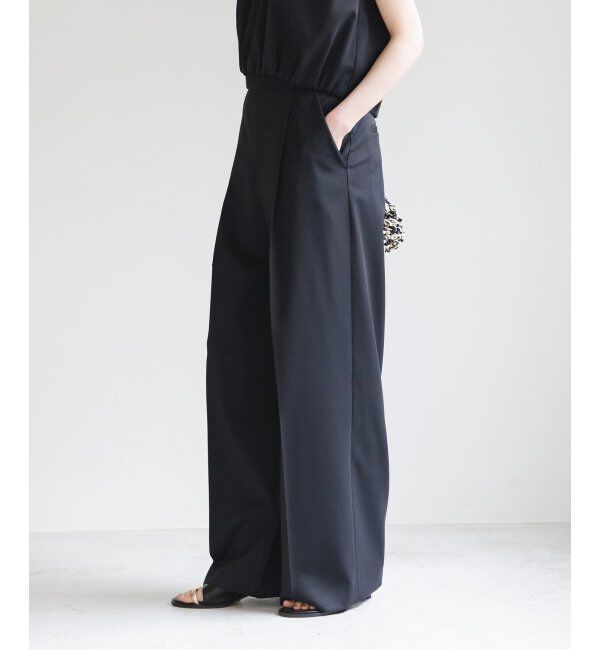 NOBLE「《追加》【洗える】エステルツイルストレッチスラックスパンツ7」|スラックス|