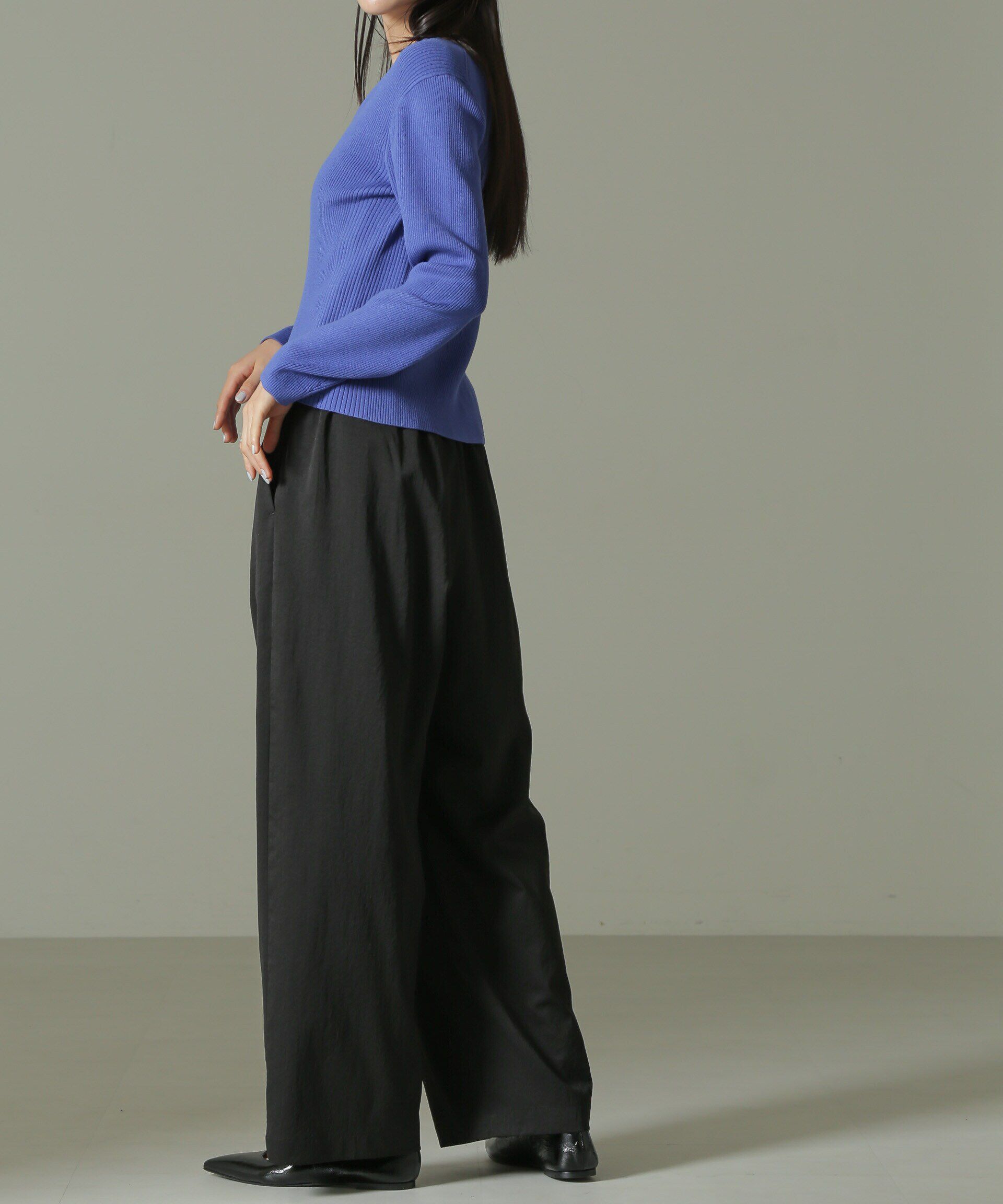 nano･universe「ツータックワイドパンツ」|チノ|