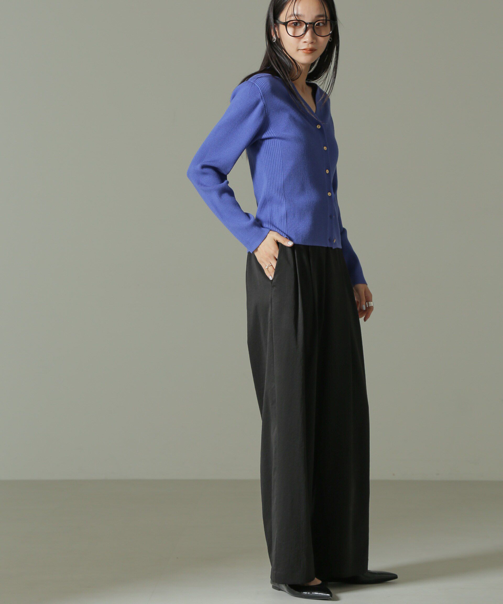 nano･universe「ツータックワイドパンツ」|チノ|