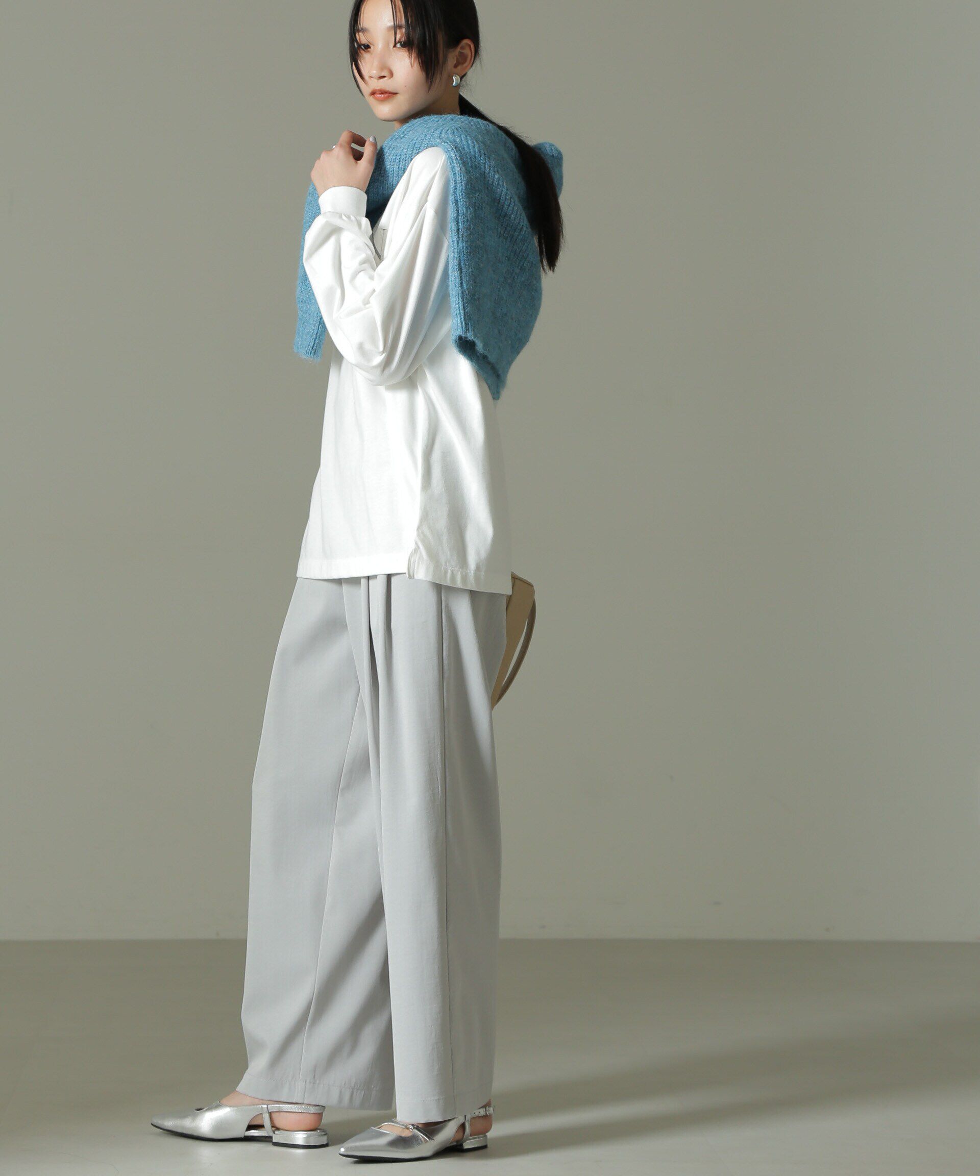 nano･universe「ツータックワイドパンツ」|チノ|