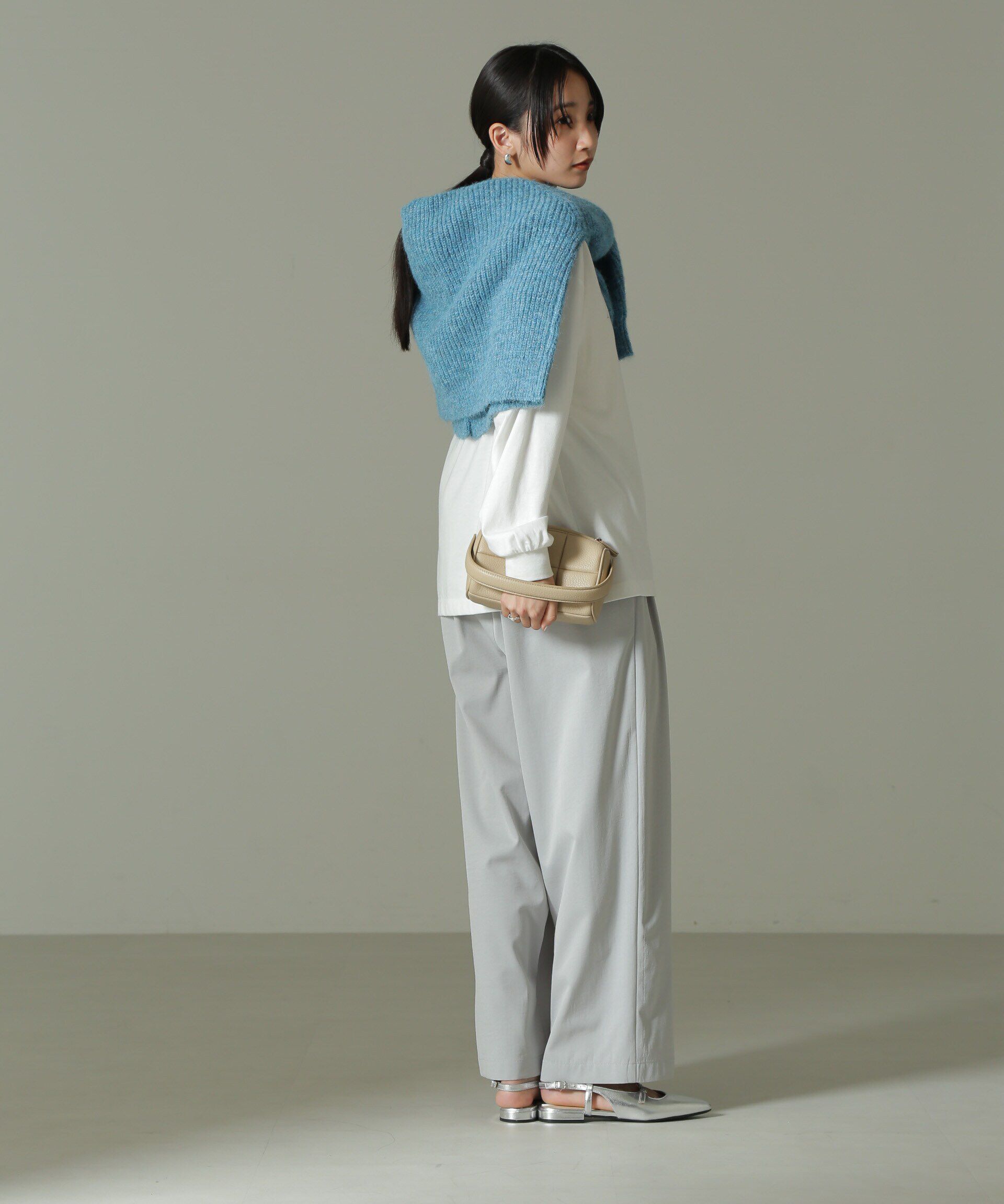 nano･universe「ツータックワイドパンツ」|チノ|