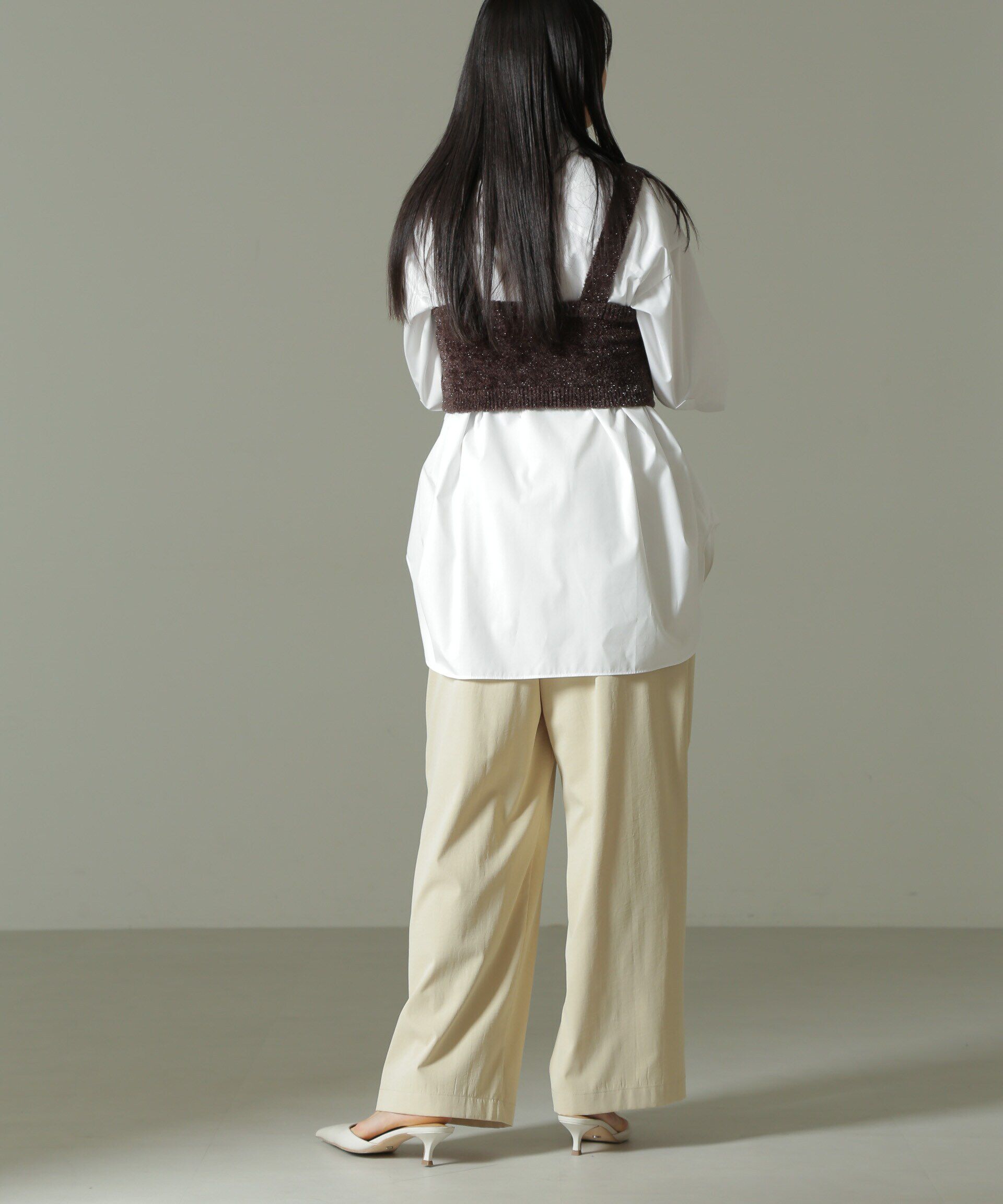 nano･universe「ツータックワイドパンツ」|チノ|